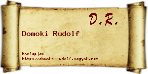 Domoki Rudolf névjegykártya
