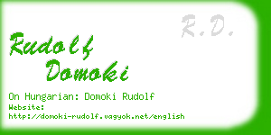 rudolf domoki business card